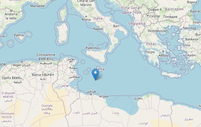 terremoto canale sicilia malta libia