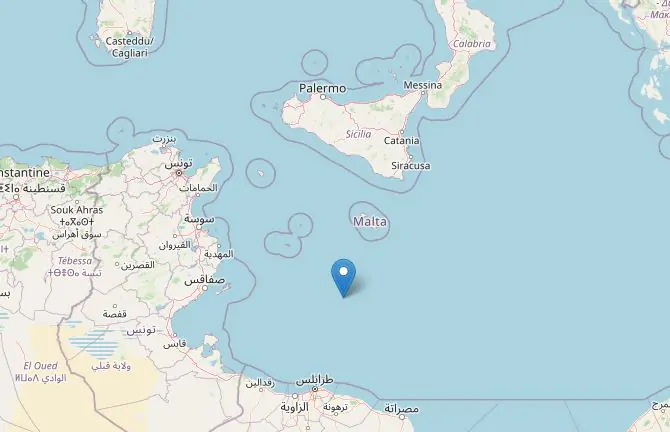 terremoto canale sicilia malta libia