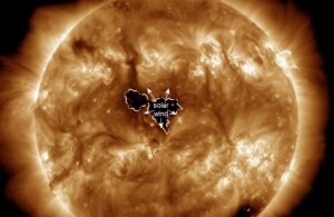 vento solare buco coronale