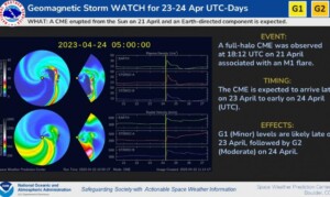 allerta tempesta geomagnetica 23 24 aprile