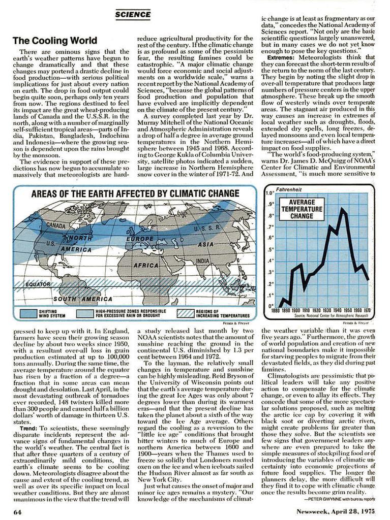 articolo newsweek 1975 era glaciale
