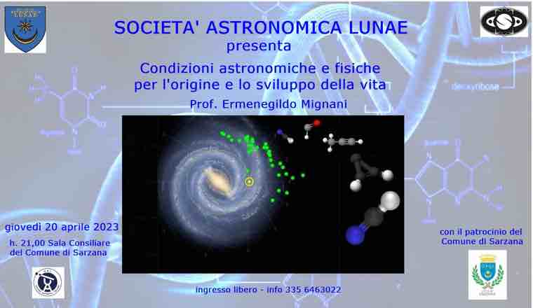 conferenza condizioni astronomiche vita