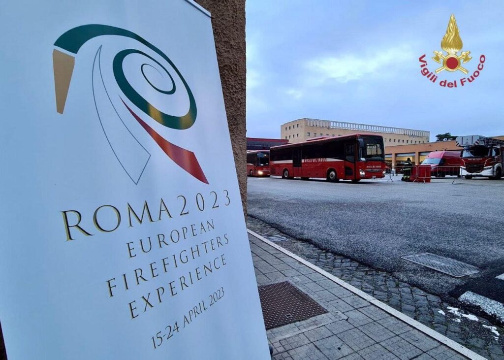 Roma2023 European Firefighter Experience: esercitazione scuola antincendio