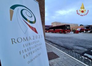 Roma2023 European Firefighter Experience: esercitazione scuola antincendio