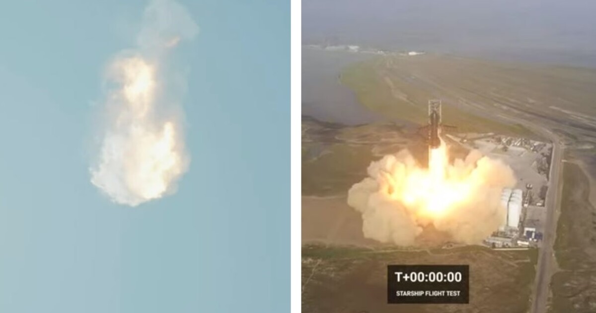 lancio starship spacex 20 aprile esplosione foto video