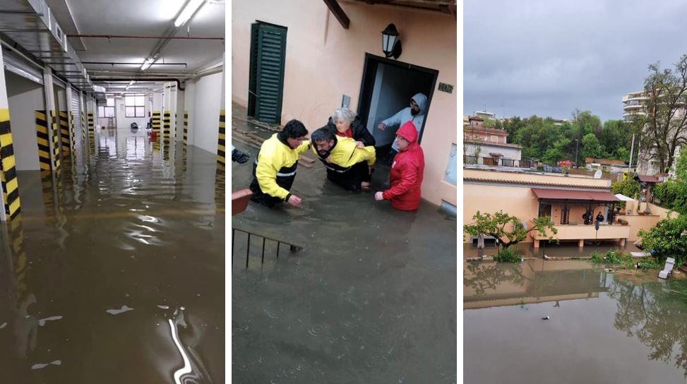 maltempo allagamenti roma