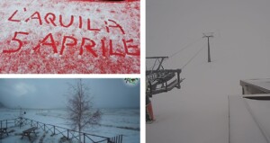 neve l'aquila abruzzo 5 aprile