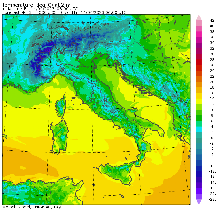 temperature minime oggi