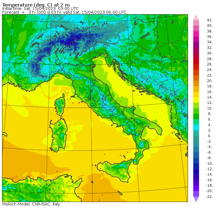temperature minime oggi