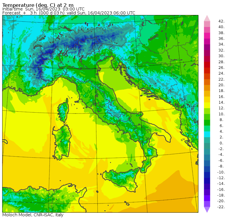 temperature minime oggi