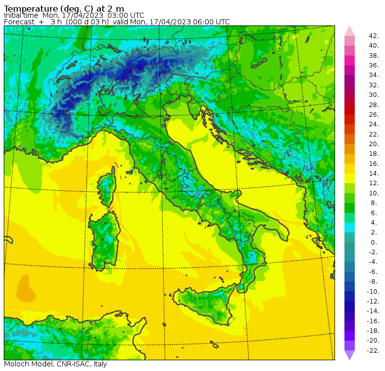 temperature minime oggi