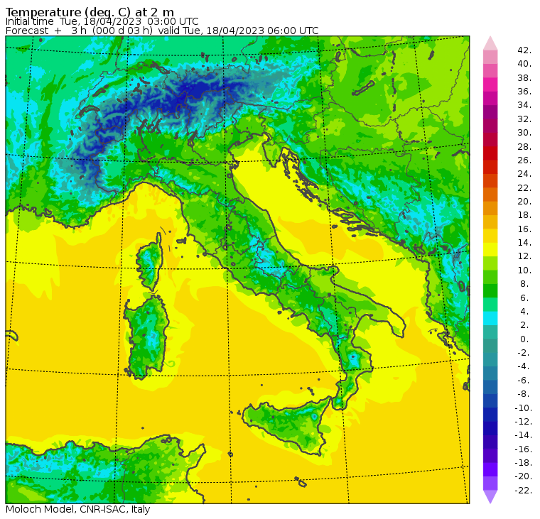temperature minime oggi
