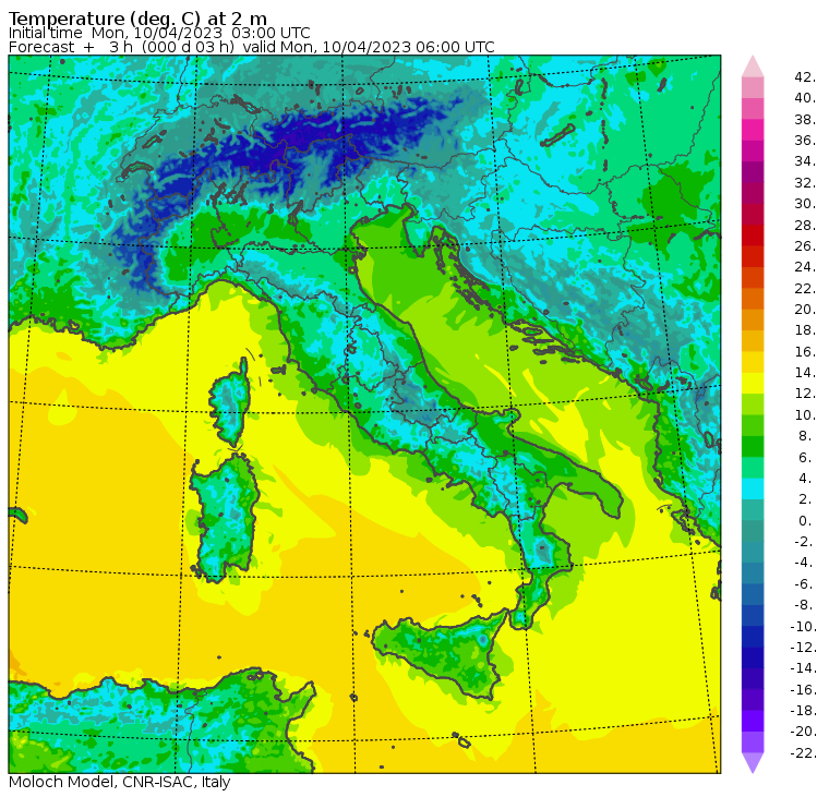 temperature minime oggi