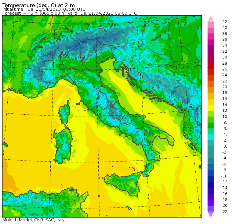 temperature minime oggi