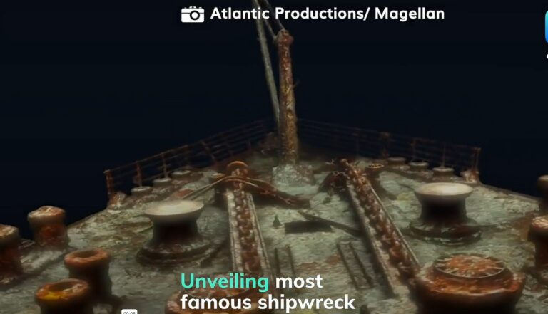 la scansione 3D della nave Titanic