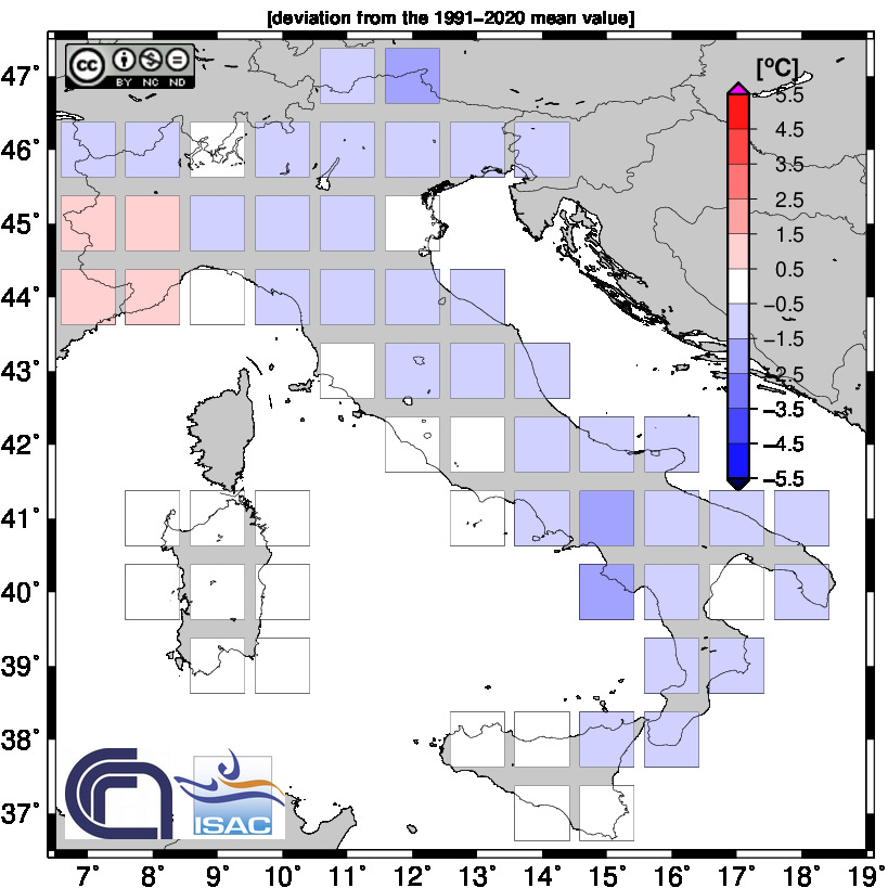 anomalie termiche aprile 2023 italia