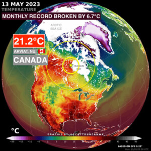 caldo record baia di hudson 13 maggio 2023