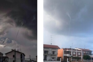 maltempo funnel cloud santhià piemonte