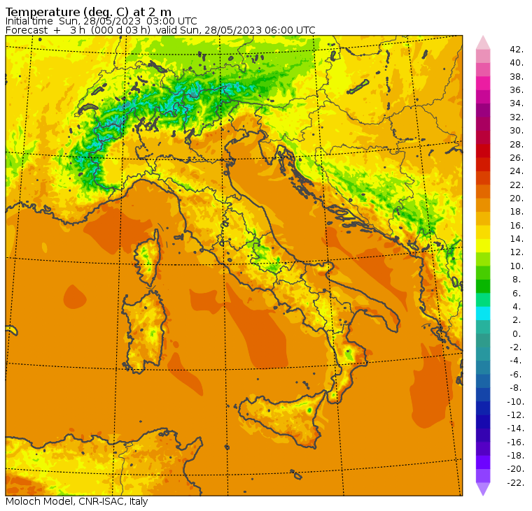 temperature minime oggi