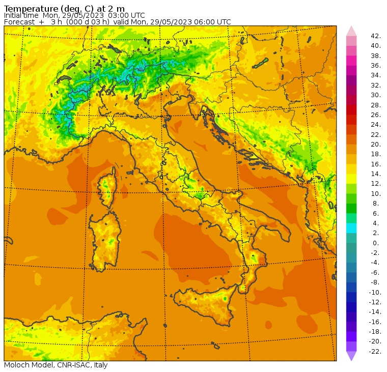 temperature minime oggi