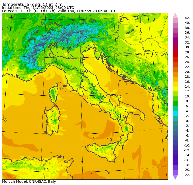 temperature minime oggi