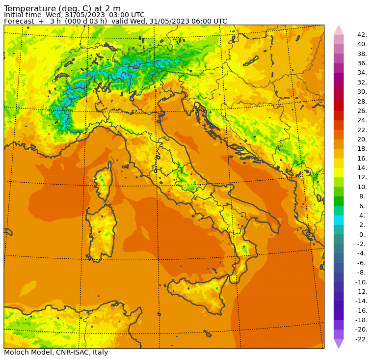 temperature minime oggi