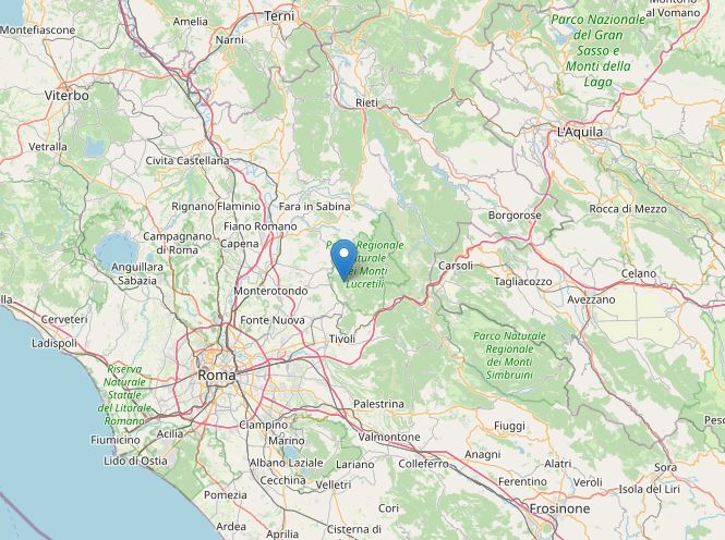 Palombara Sabina terremoto roma