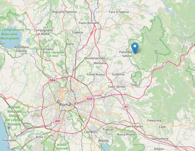 Palombara Sabina terremoto roma