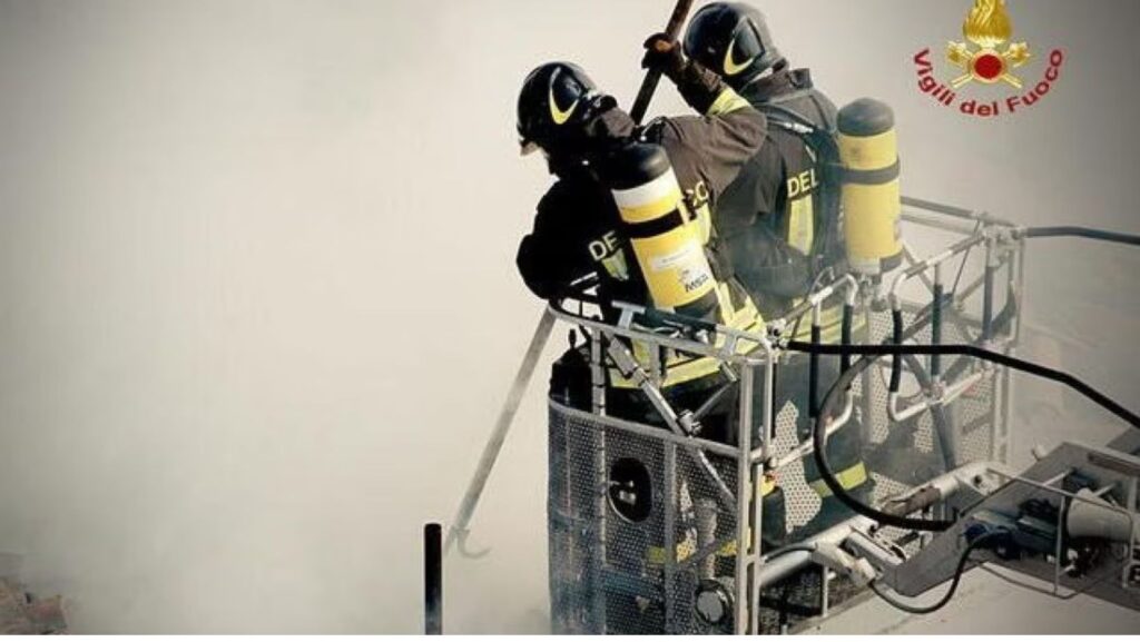incendio nel Bergamasco