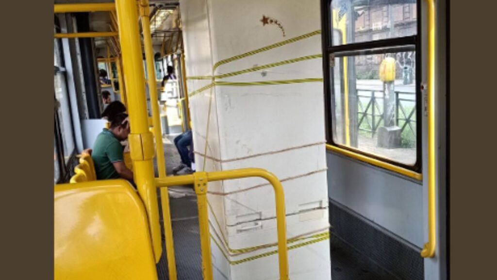 frigorifero sul tram