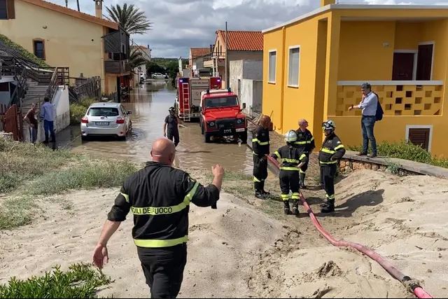 allagamenti san giovanni di sinis sardegna