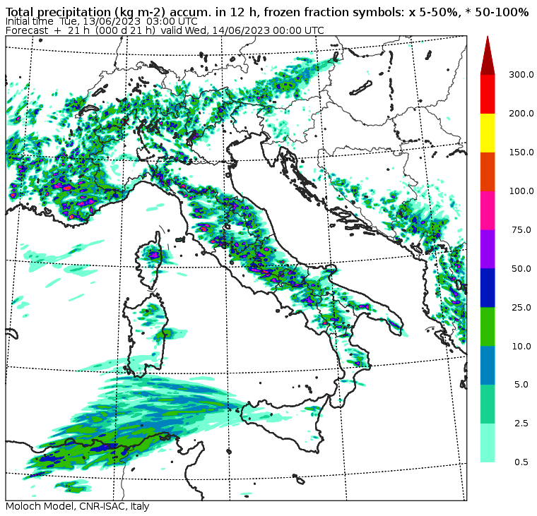 allerta meteo martedì 13 giugno