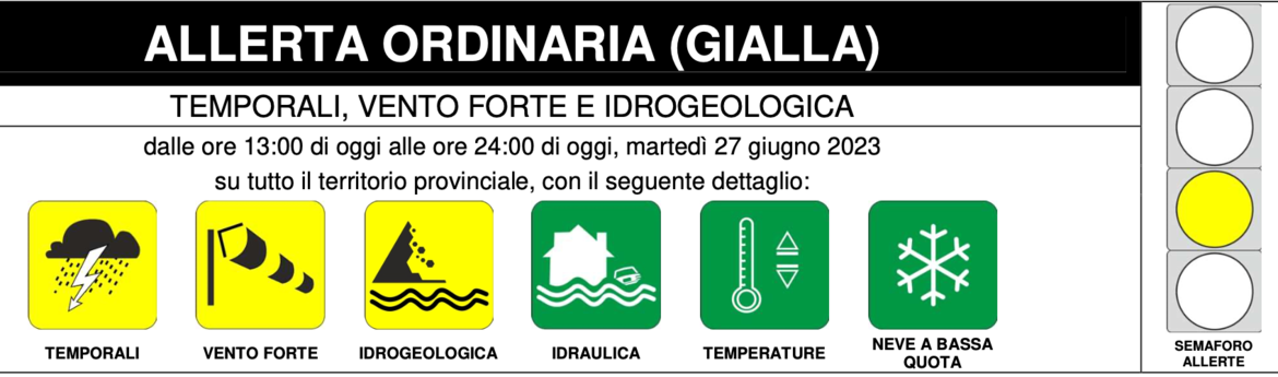 allerta meteo trentino 27 giugno