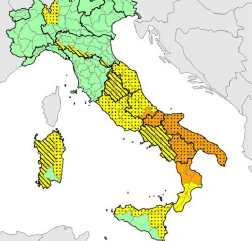 bollettino meteo protezione civile 15 giugno