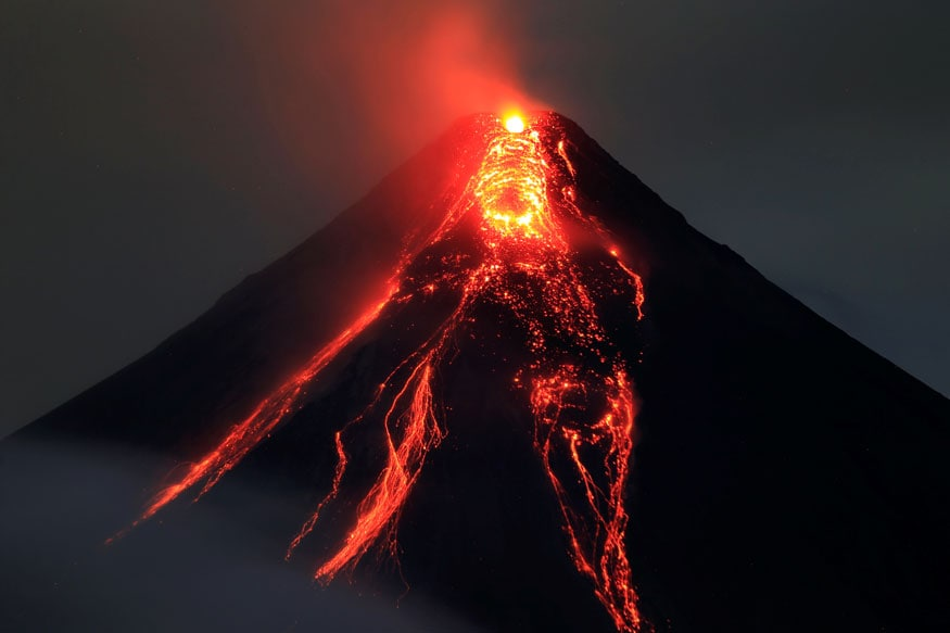 eruzione vulcano mayon filippine (1) temperatura lava