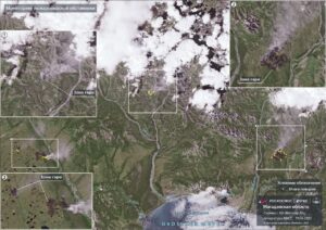 incendi naturali in Russia - foto del veicolo spaziale "Meteor-M"