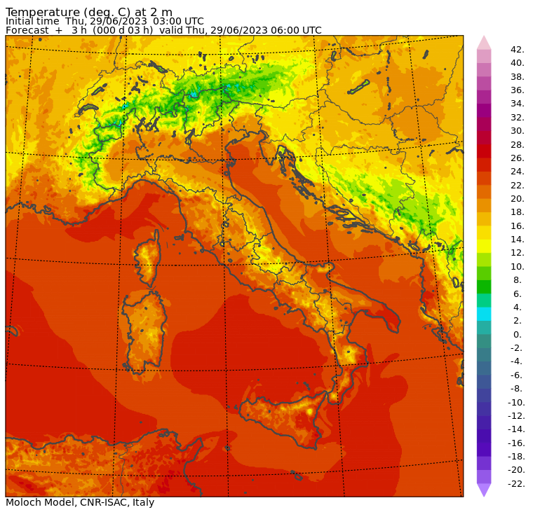 temperature minime oggi