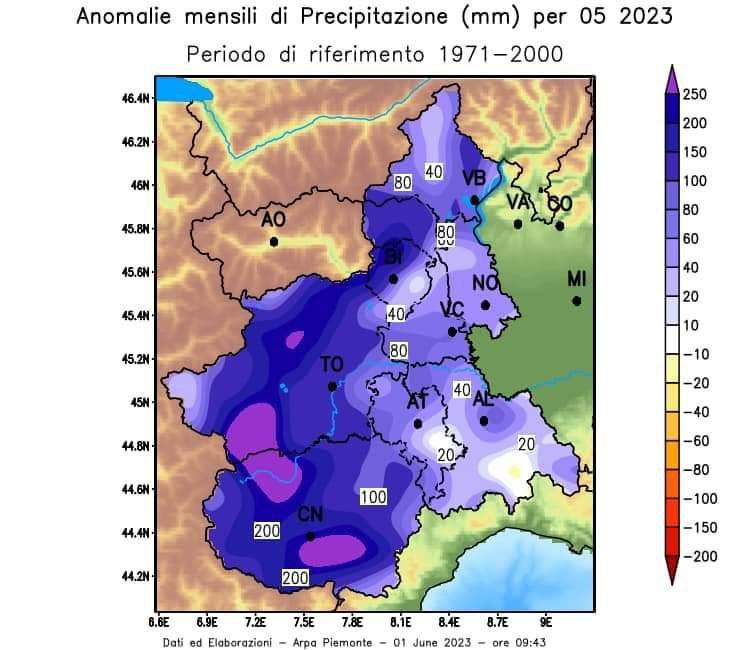 piemonte precipitazioni