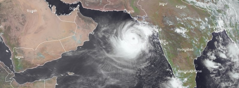 satellite ciclone ciclone Biparjoy