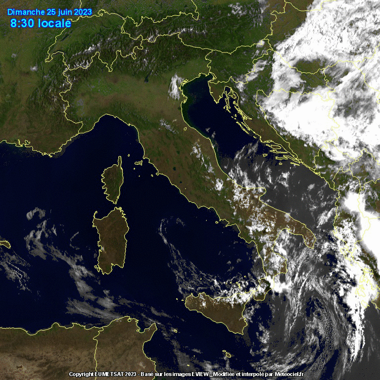 satellite meteo domenica 25 giugno