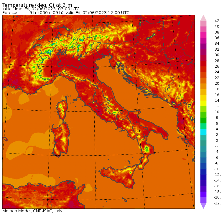 temperature massime 2 giugno