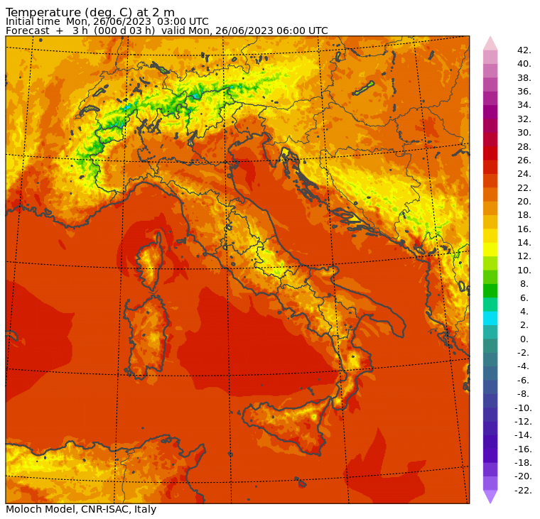temperature minime oggi