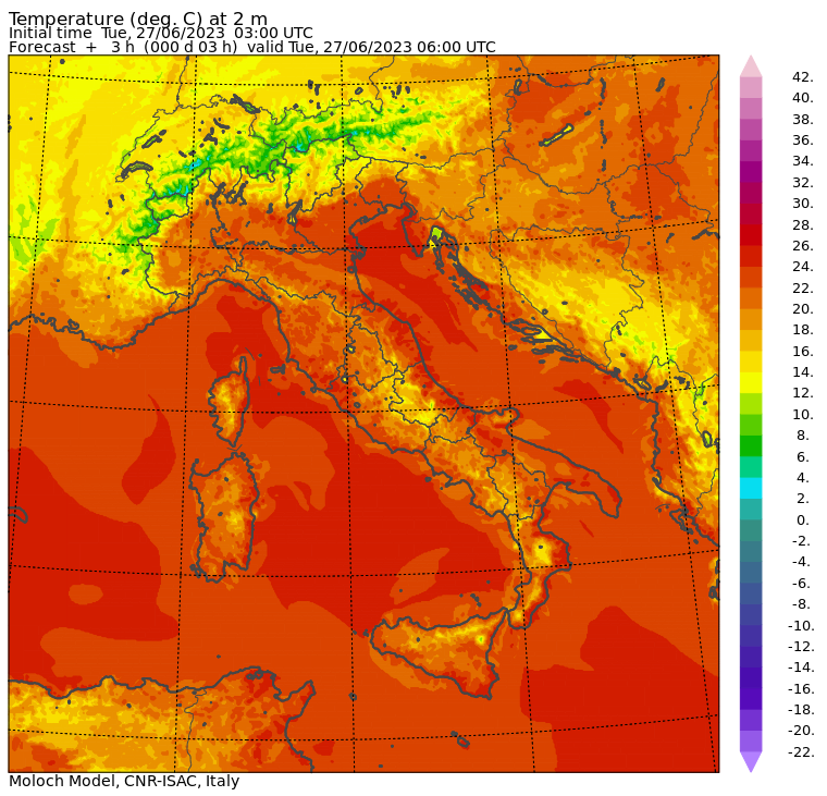 temperature minime oggi