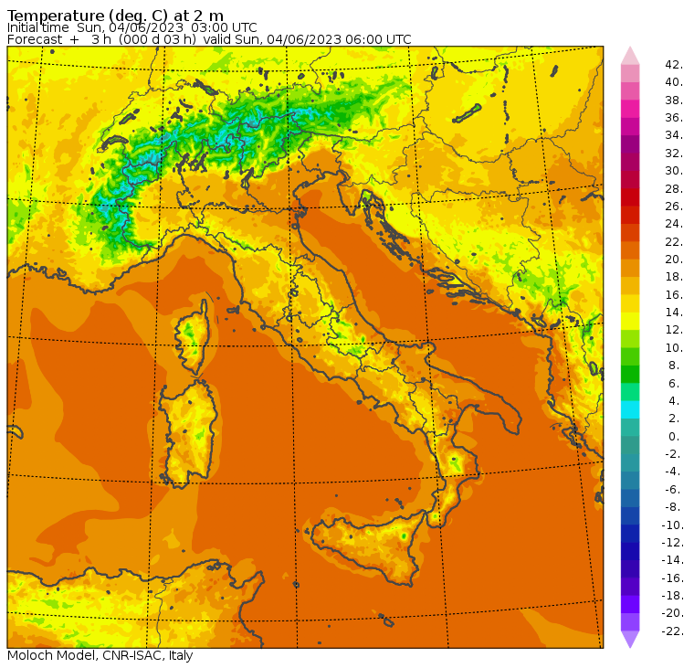 temperature minime oggi