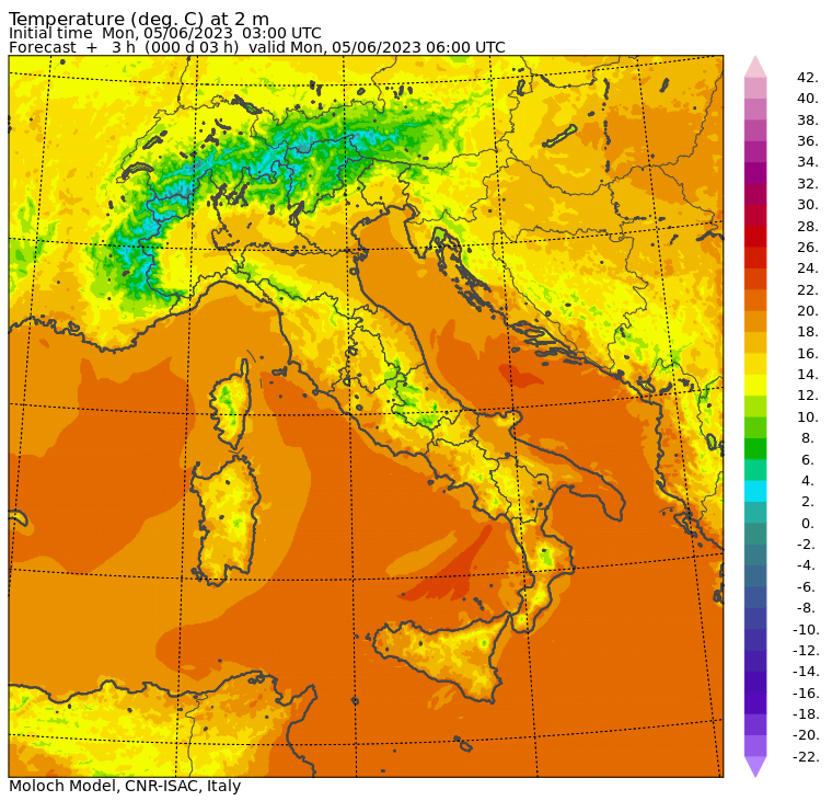 temperature minime oggi