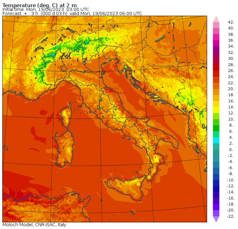 temperature minime oggi