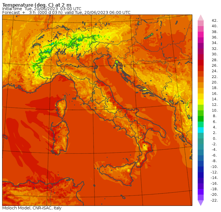 temperature minime oggi