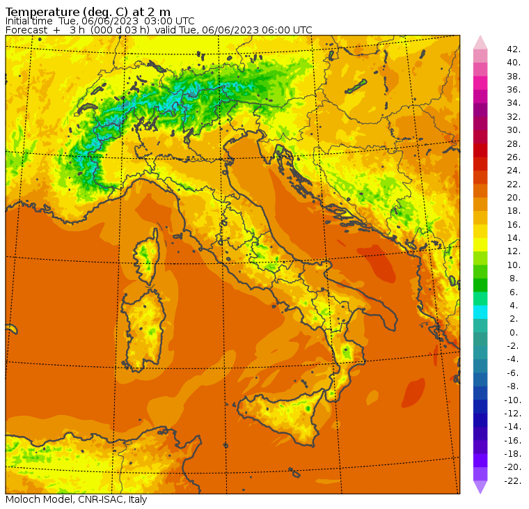 temperature minime oggi