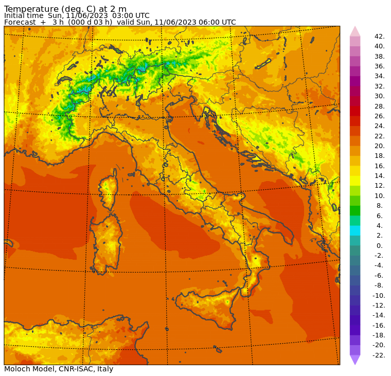 temperature minime oggi