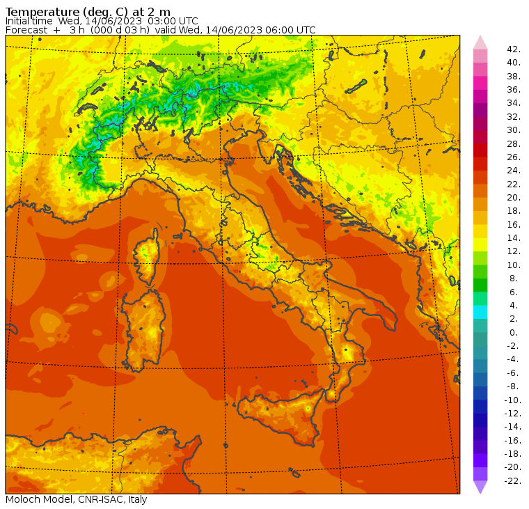 temperature minime oggi